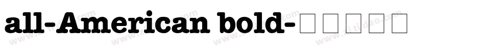 all-American bold字体转换
